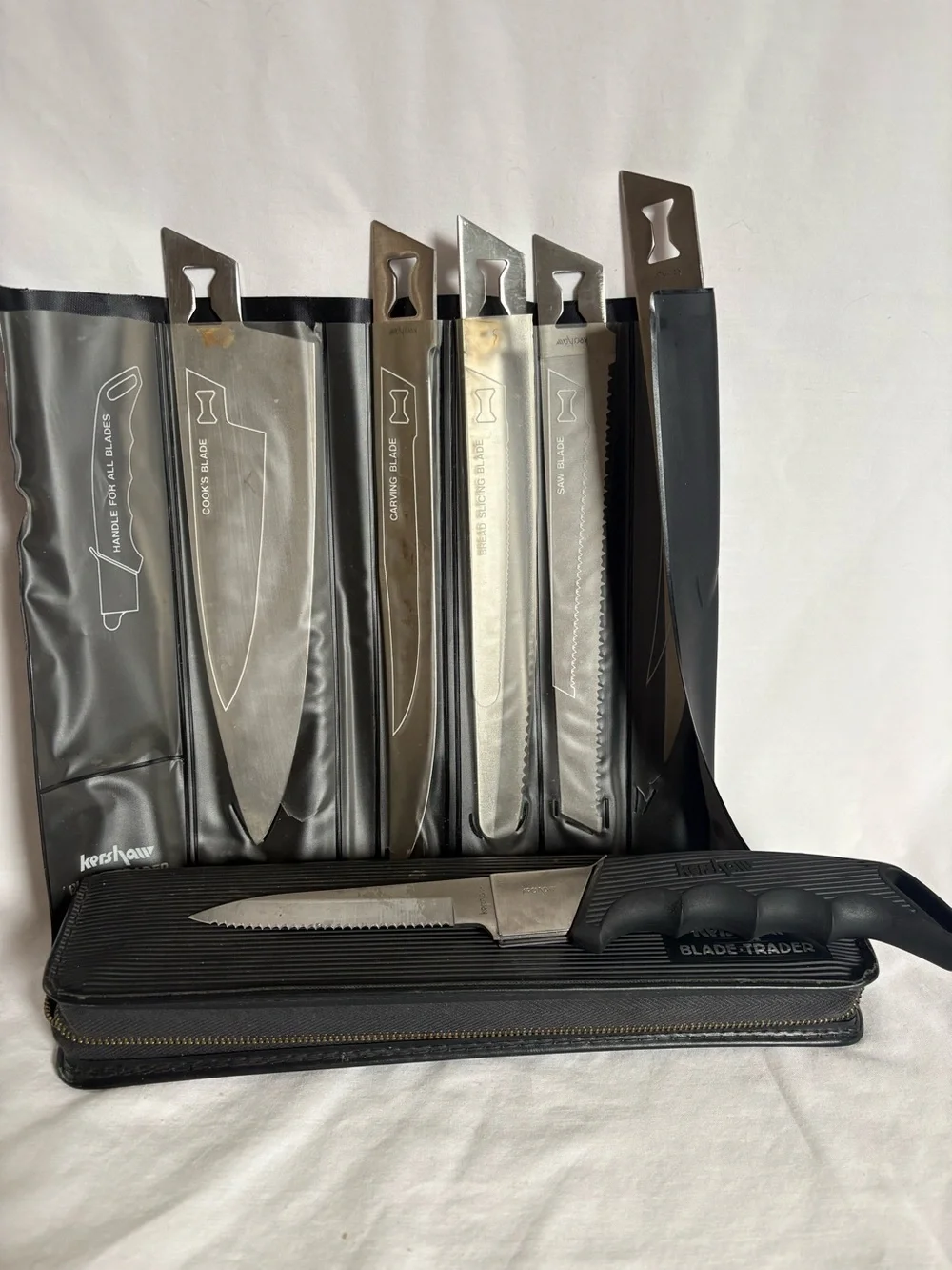Kershaw Blade-Trader Interchangeable Knife Set 6 Blades Case USA/Japan